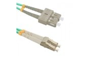 Netværksadapter (netkort, printserver mv.) - Qoltec Patchkabel 54348 - LC/UPC til SC/UPC - 1 m - OM4 50/125 µm duplex - LSZH Mint - 54348