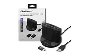 Systemtilbehør (kølepasta mv.) - Qoltec SCR-0632 Smart Card Reader - USB 2.0 - Sort - 50632