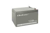 Batteri - Qoltec 53049 - UPS-batteri - 12 V 12 Ah VRLA AGM - 53049