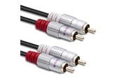 Audio kabel - Qoltec Audiokabel 52338 - 2x RCA han til 2x RCA han - sort - 52338