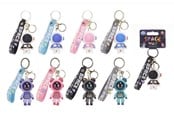 Små gaver til børn - WHL 3D ASTRONAUT NØGLERING & STROP 1 stk - Assorteret - 65894