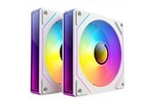 Kabinet Køler - DUTZO INF 120 PWM ARGB (2-pack) - Kabinet køler - 120mm - Hvid med RGB LED lys - 28 dBA - 8501028