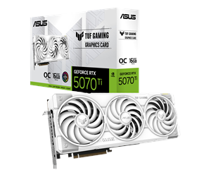ASUS GeForce RTX 5070 Ti TUF White OC - 16GB GDDR7 RAM - Grafikkort