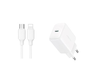 Joyroom JR-TCF20 USB-C PD 20W network charger - white + USB-C ...