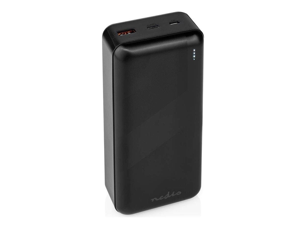 Sort Nedis UPBK65W30000BK powerbank med 32000 mAh