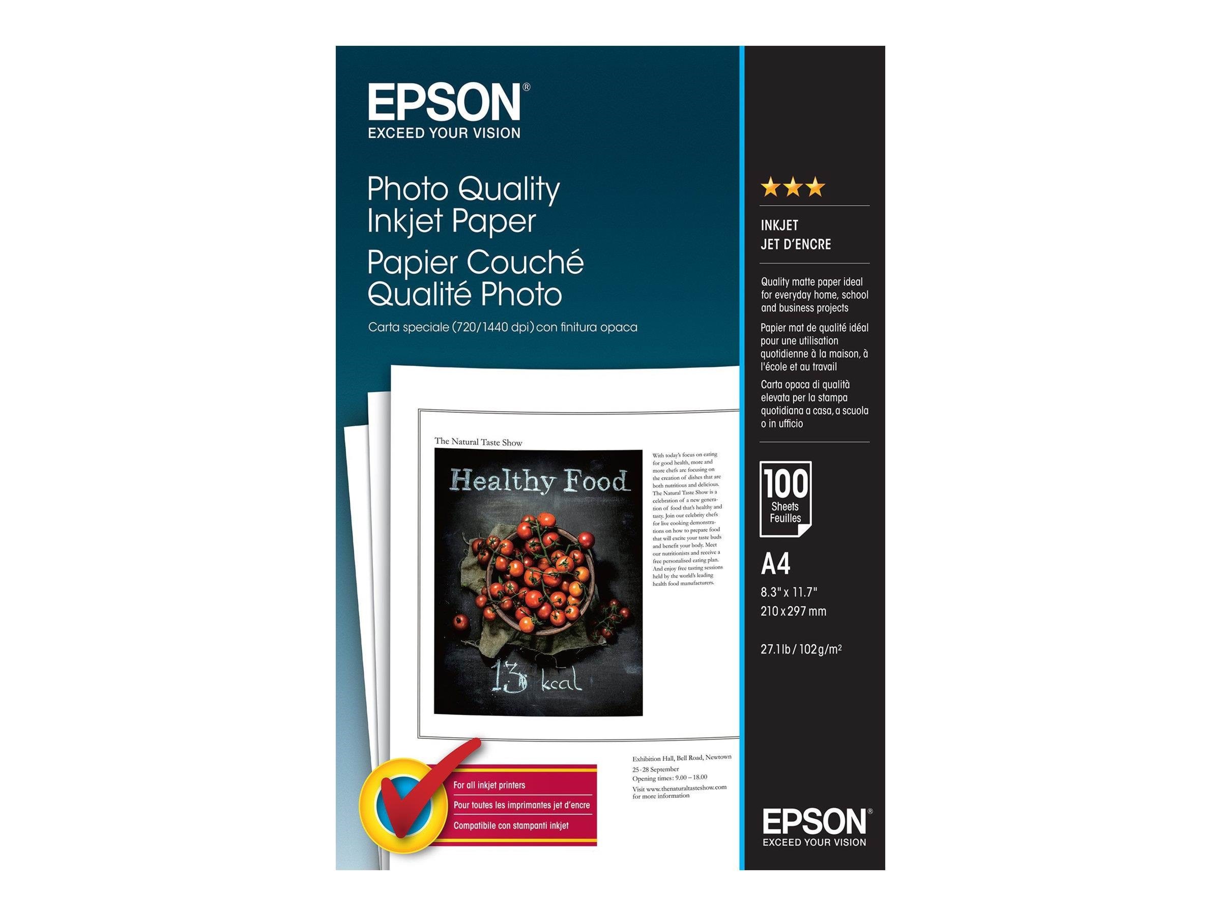 Epson PAPIR A4 Photo Quality inkJet. Fotopapir C13S041061