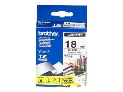 Brother Tape brother sort/hvid tze 241 18 mm Fotopapir TZ241