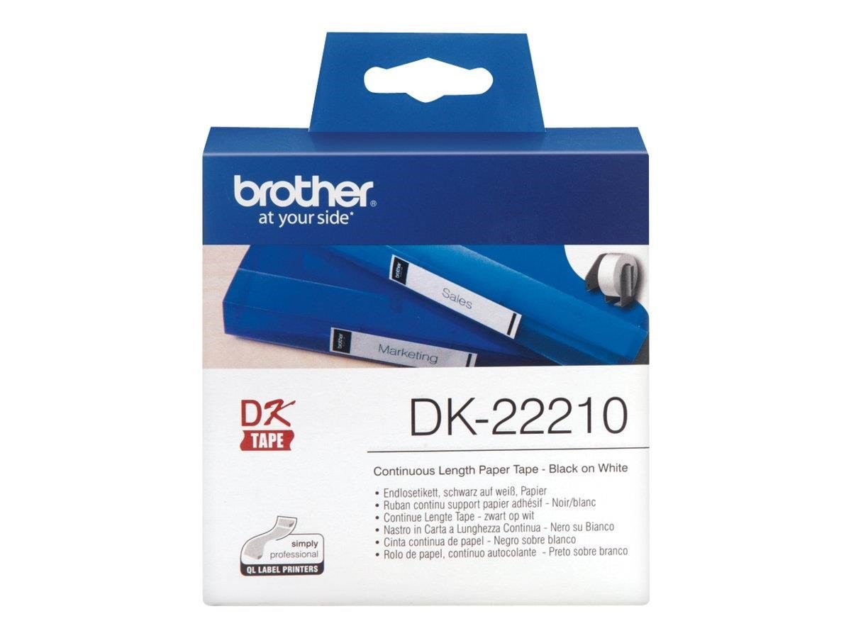 Brother DK22210 - Black on white - Roll (2.9 cm x 30.5 m) Fotopapir