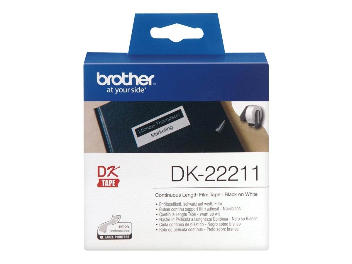 Brother Filmtape brother sort/hvid 29 mm 15,24 m Fotopapir DK-22211