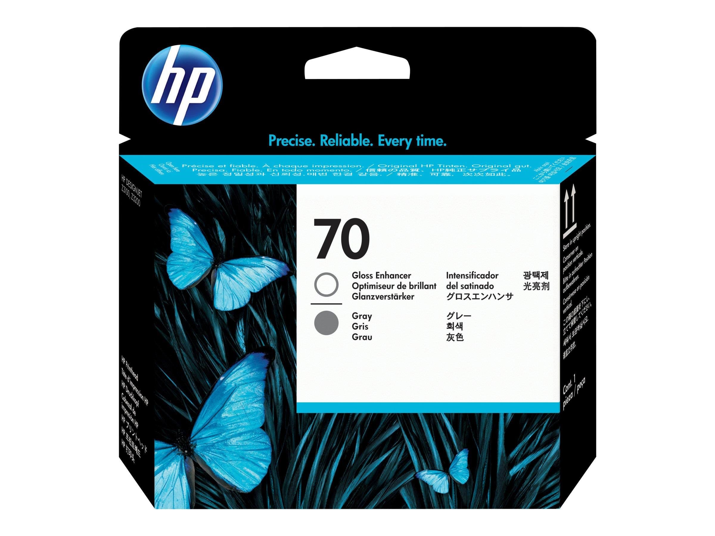HP 70 / C9410A Printhead Grey & Gloss Enhancer Printerpatron Og Toner Blank forstærker