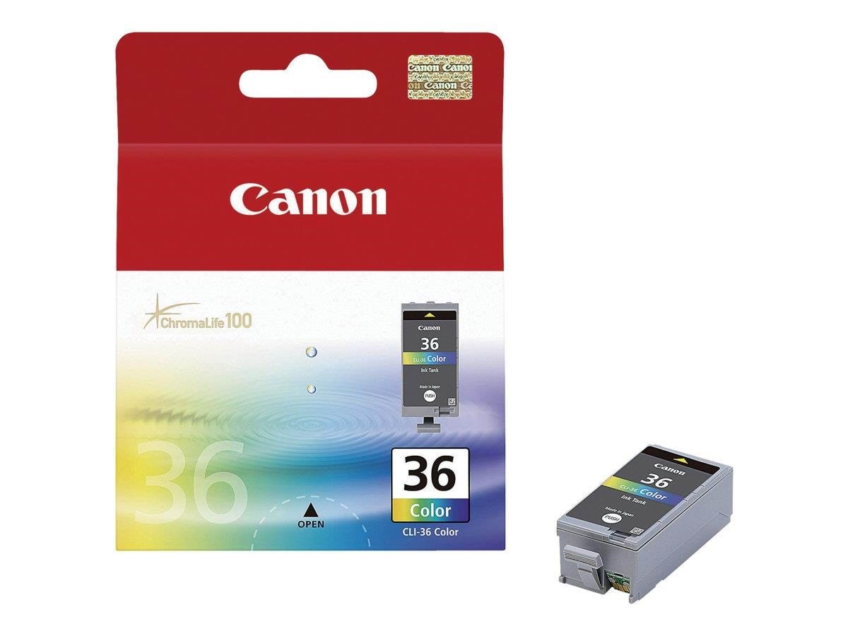 Canon CLI-36 / 1511B001 3-Color Printerpatron Og Toner Sort, Cyan, Magenta, Gul