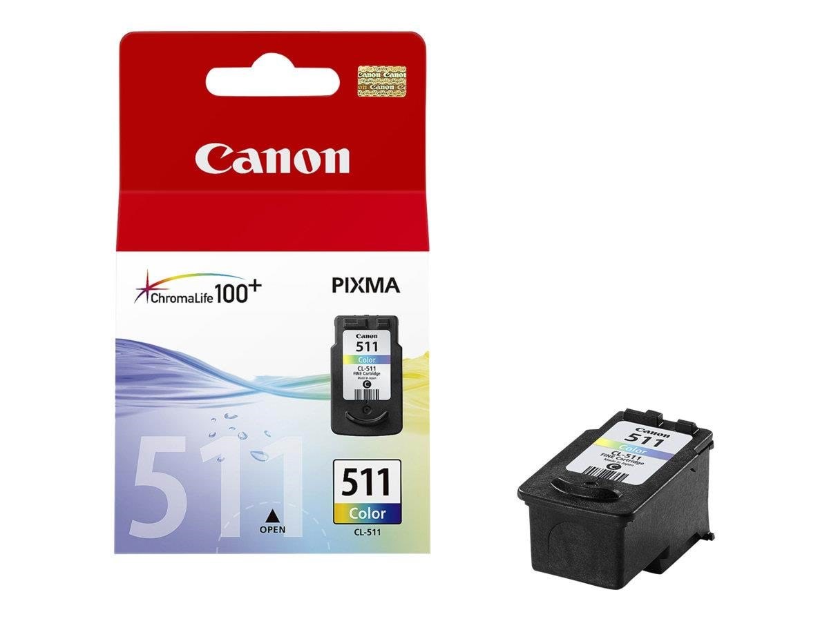 Canon CL-511 / 2972B001 3-Color Printerpatron Og Toner Cyan, Magenta, Gul