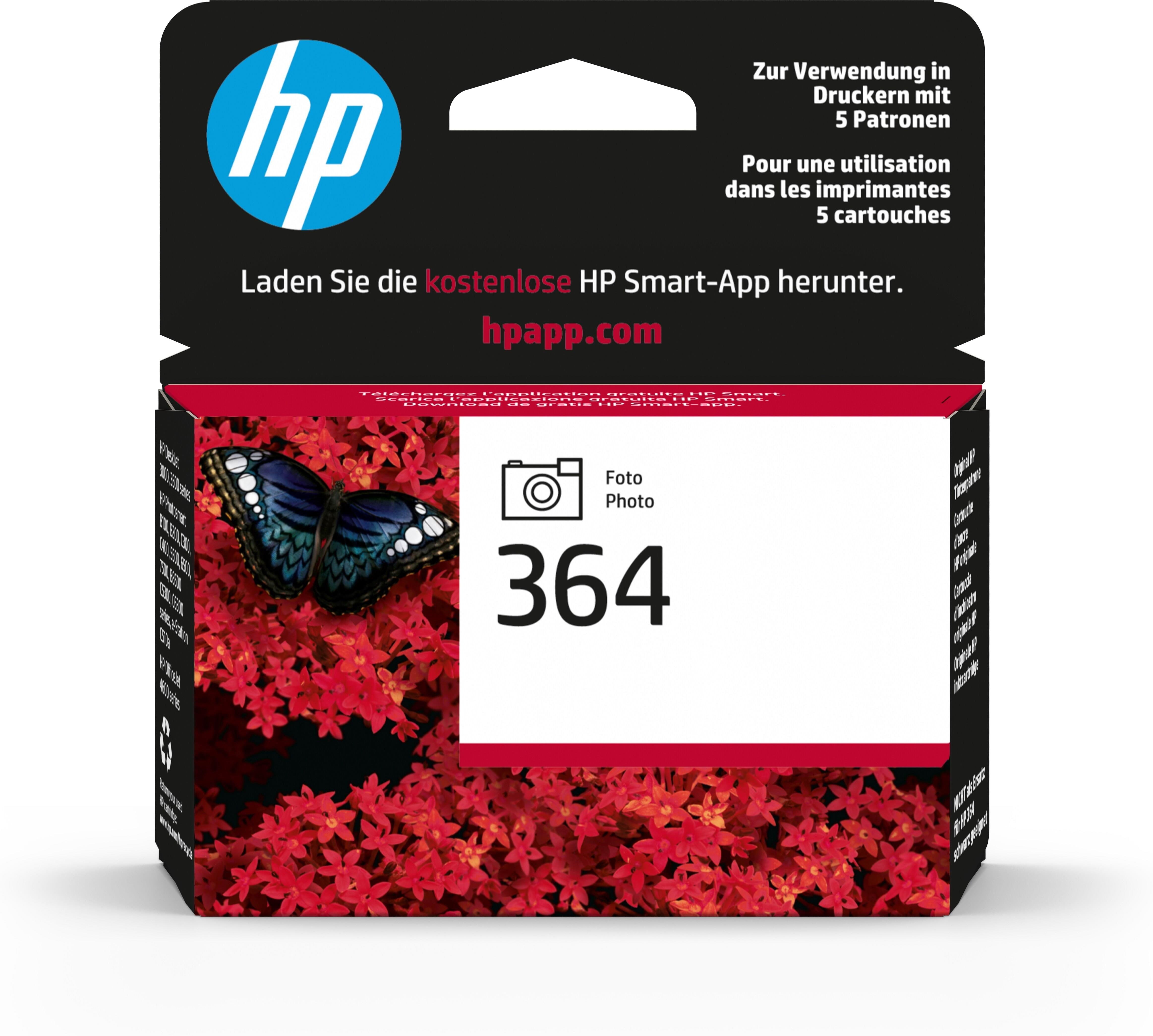 HP 364 / CB317EE Photo Black Ink Printerpatron Og Toner Foto sort