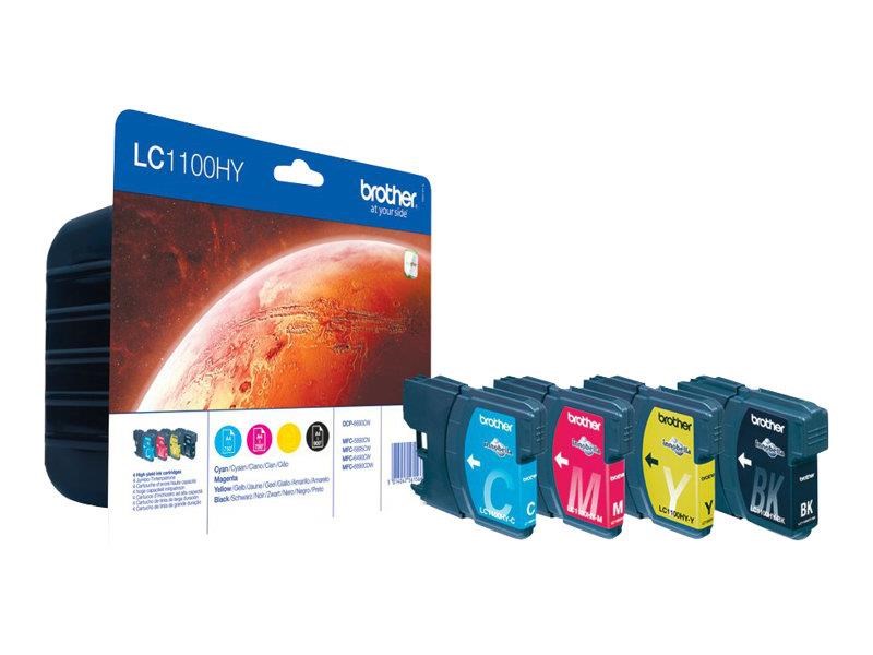 Brother LC 1100HY Value Pack Printerpatron Og Toner Cyan LC1100HYVALBPDR