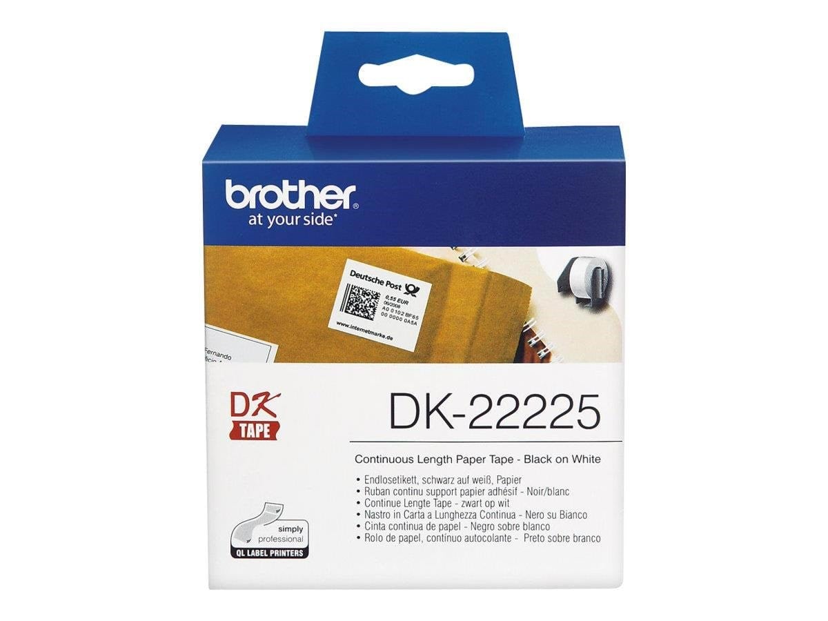 Brother DK22225 - Paper - Black On White - Roll (3.8 cm x 30.5 m) Fotopapir