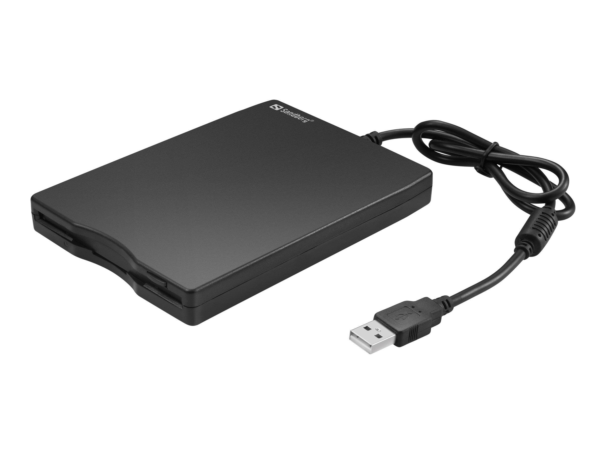 Sandberg USB Floppy Mini Reader - Floppy (diskette) - USB - Sort Eksternt Drev 133-50