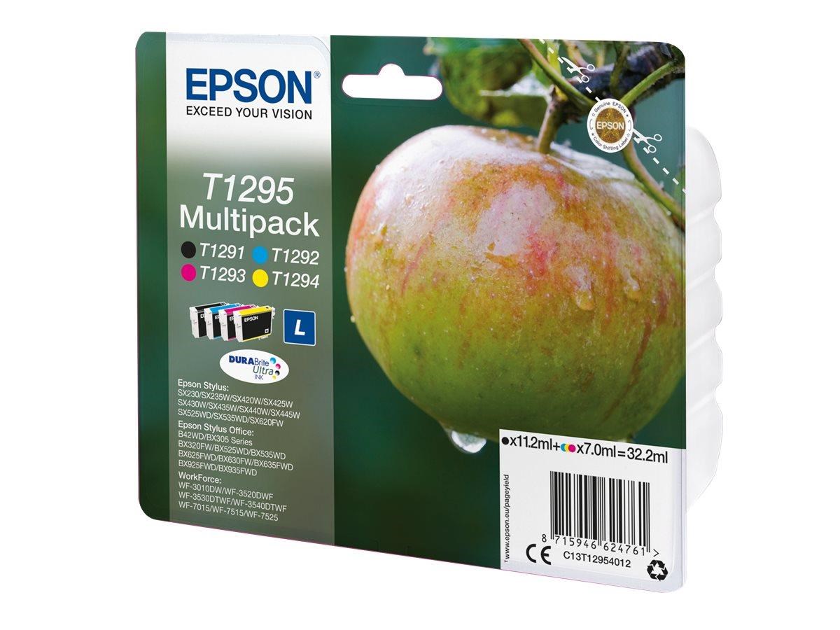 Epson T1295 Multipack 4-Pack Black/Yellow/Cyan/Magenta - Blækpatron Sort, Cyan, Magenta, Gul Printerpatron Og Toner C13T12954012