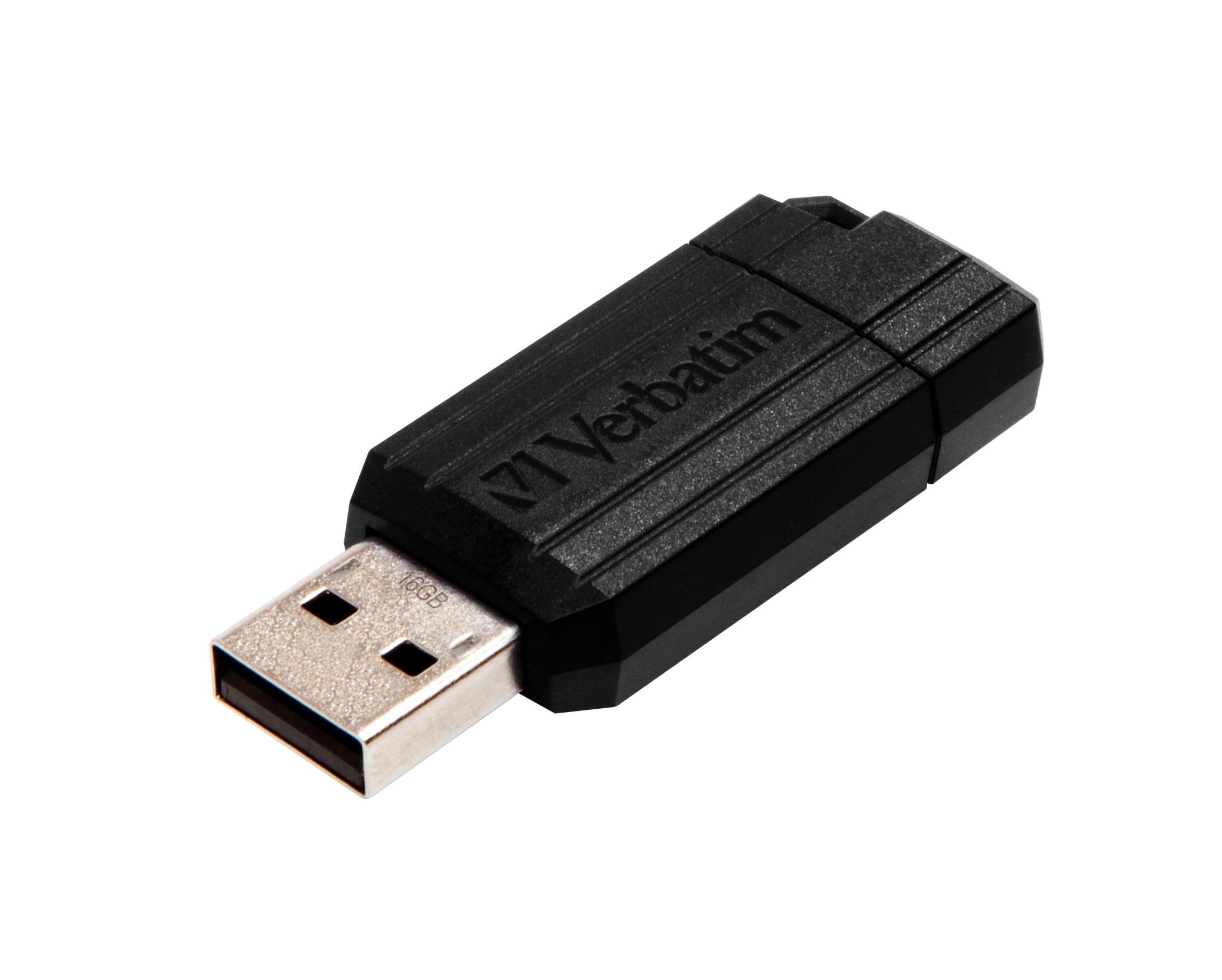 Verbatim PinStripe - Sort - 16GB - USB Stick Usb Stick 49063