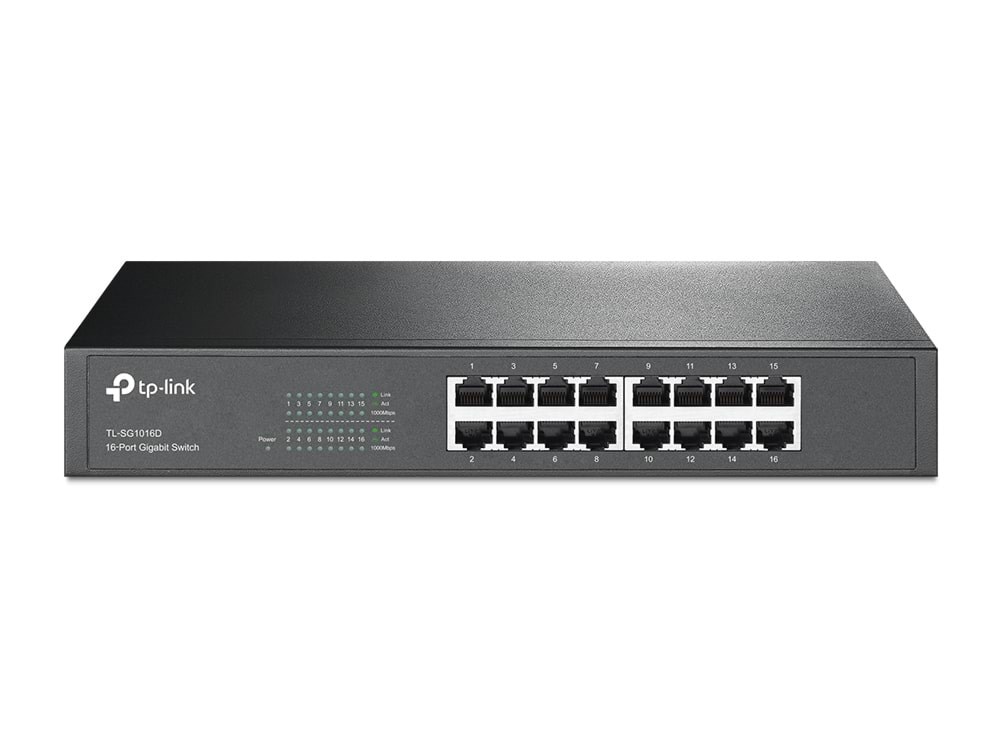 TP-Link TL-SG1016D 16-Port Gigabit Desktop/Rackmount Switch Switch