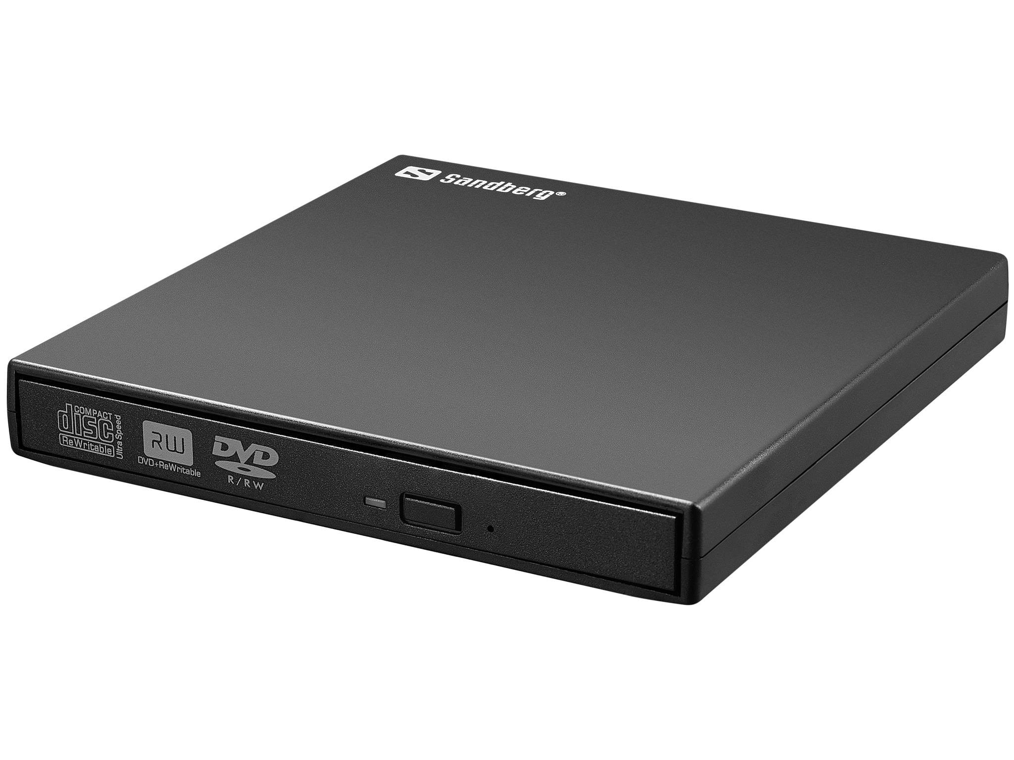 Sandberg USB Mini DVD Burner - DVD-RW (Brænder) - USB 2.0 - Sort Eksternt Drev 133-66