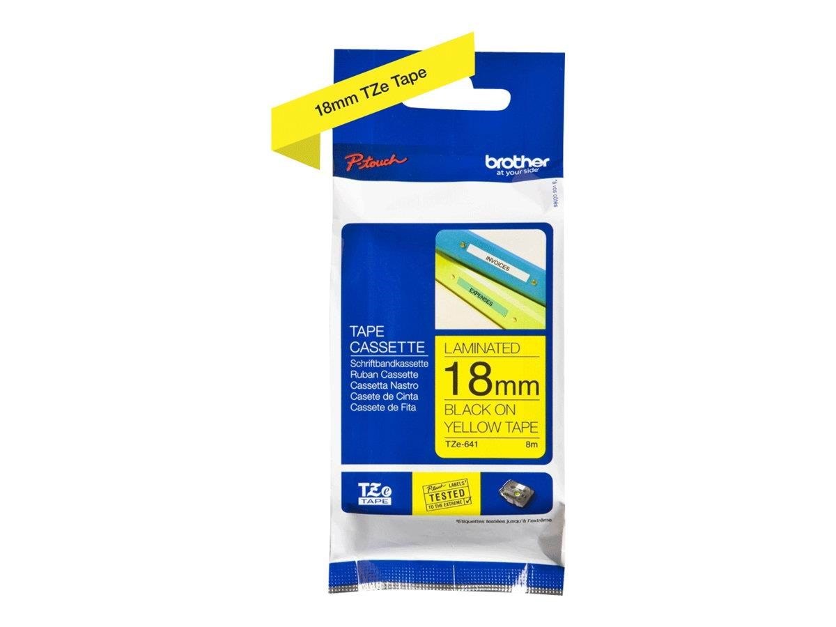 Brother TZE641 Yellow/Black Tape 18mm Fotopapir