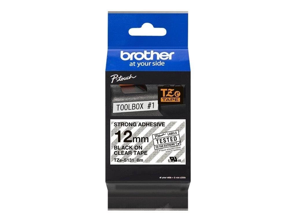 Brother TZES131 - Black On Clear - Roll (1.2 cm x 8 m) Fotopapir