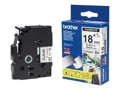 Brother TZEFX241 - Black on white Roll (1.8 cm x 8 m) Fotopapir