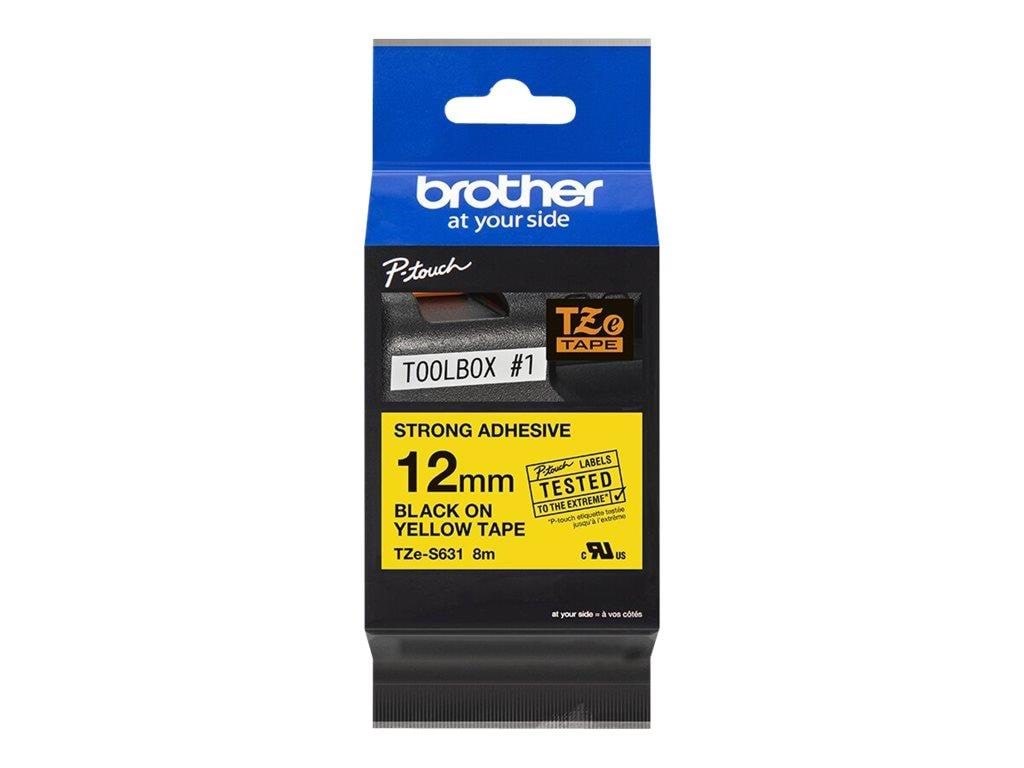 Brother Tape brother sort/gul tze s631 12 mm stærk klæb Fotopapir TZES631