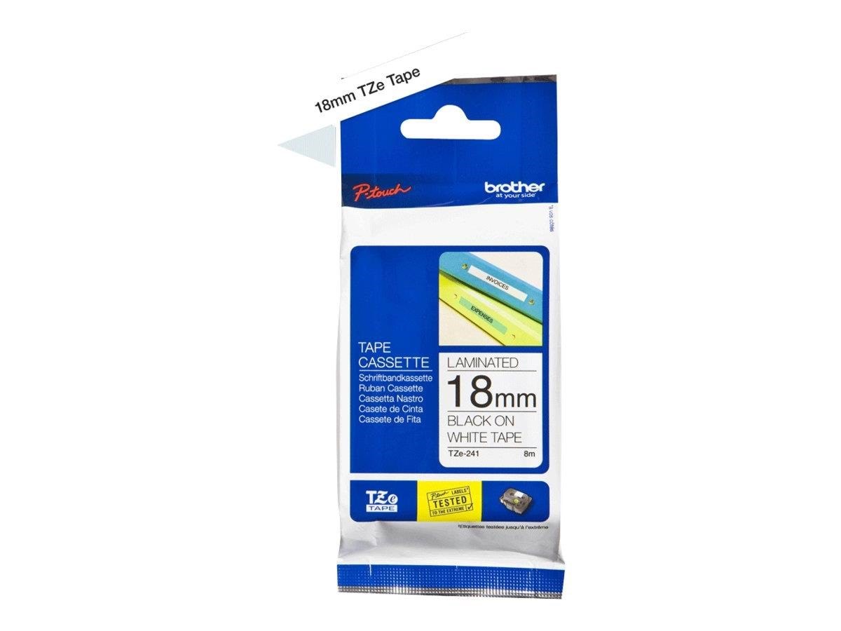Brother TZE241 Black/White Tape 18mm Fotopapir