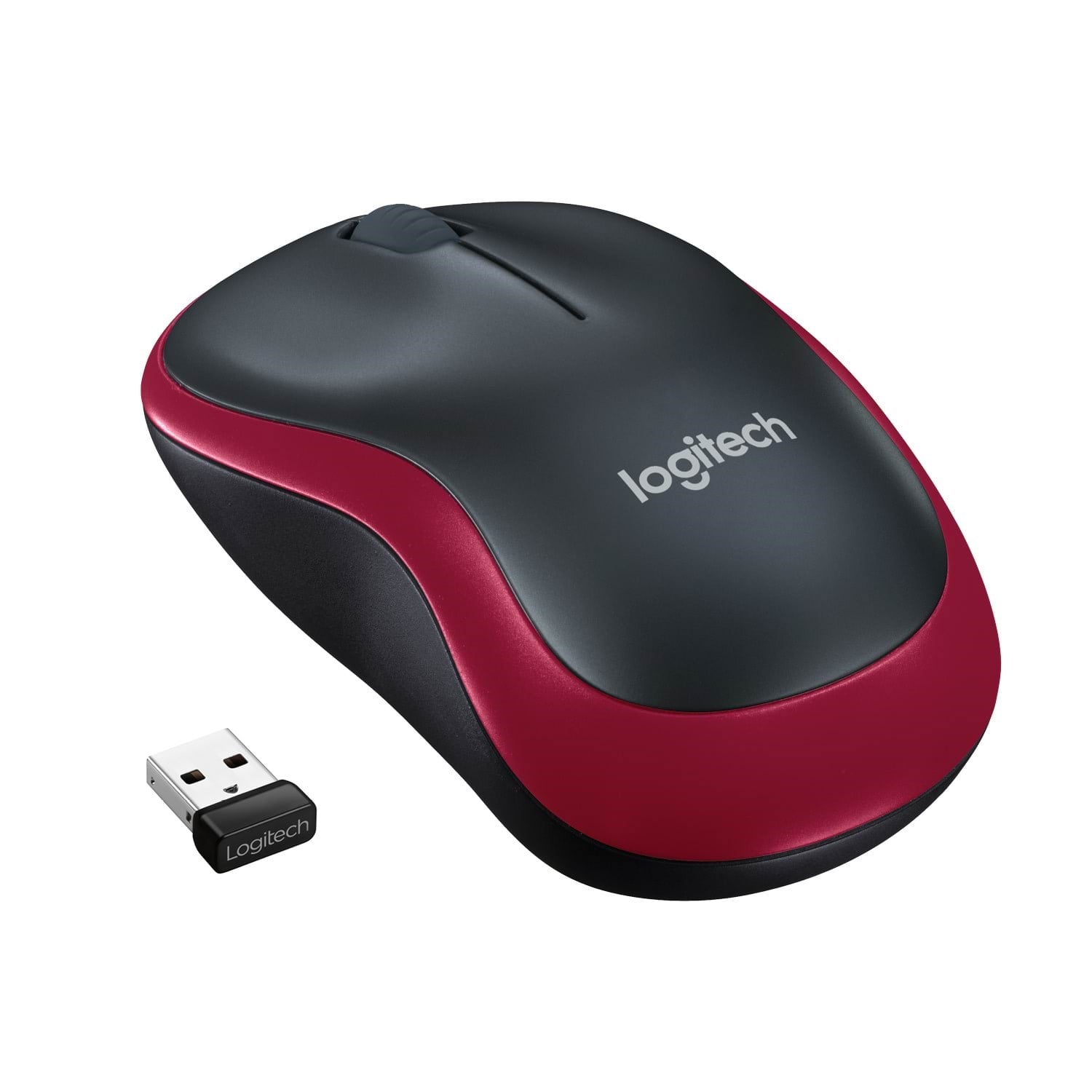 Logitech M185 Wireless - Mus - Optisk - 3 knapper - Rød Mus 910-002237