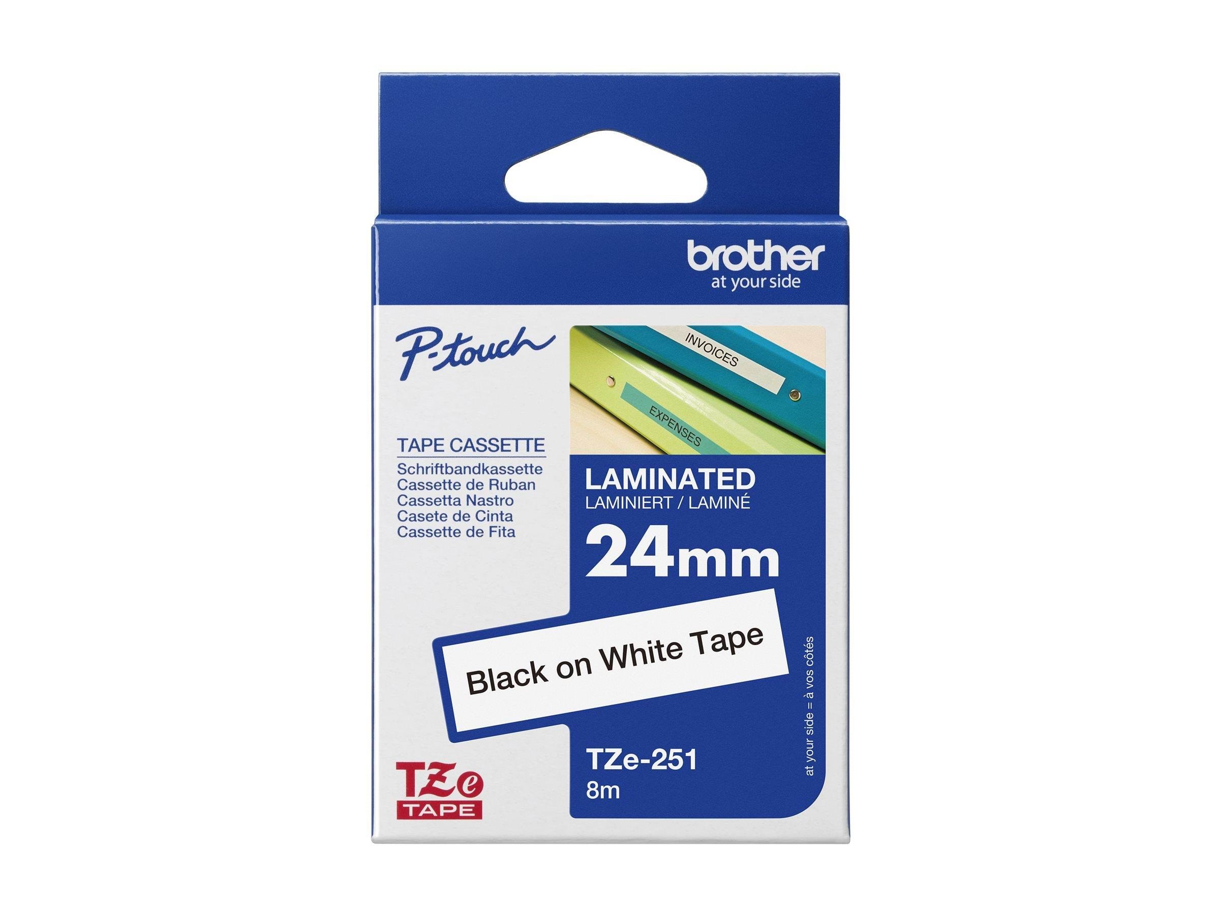 Brother TZe251 tape cassette 24mm x 8m Fotopapir