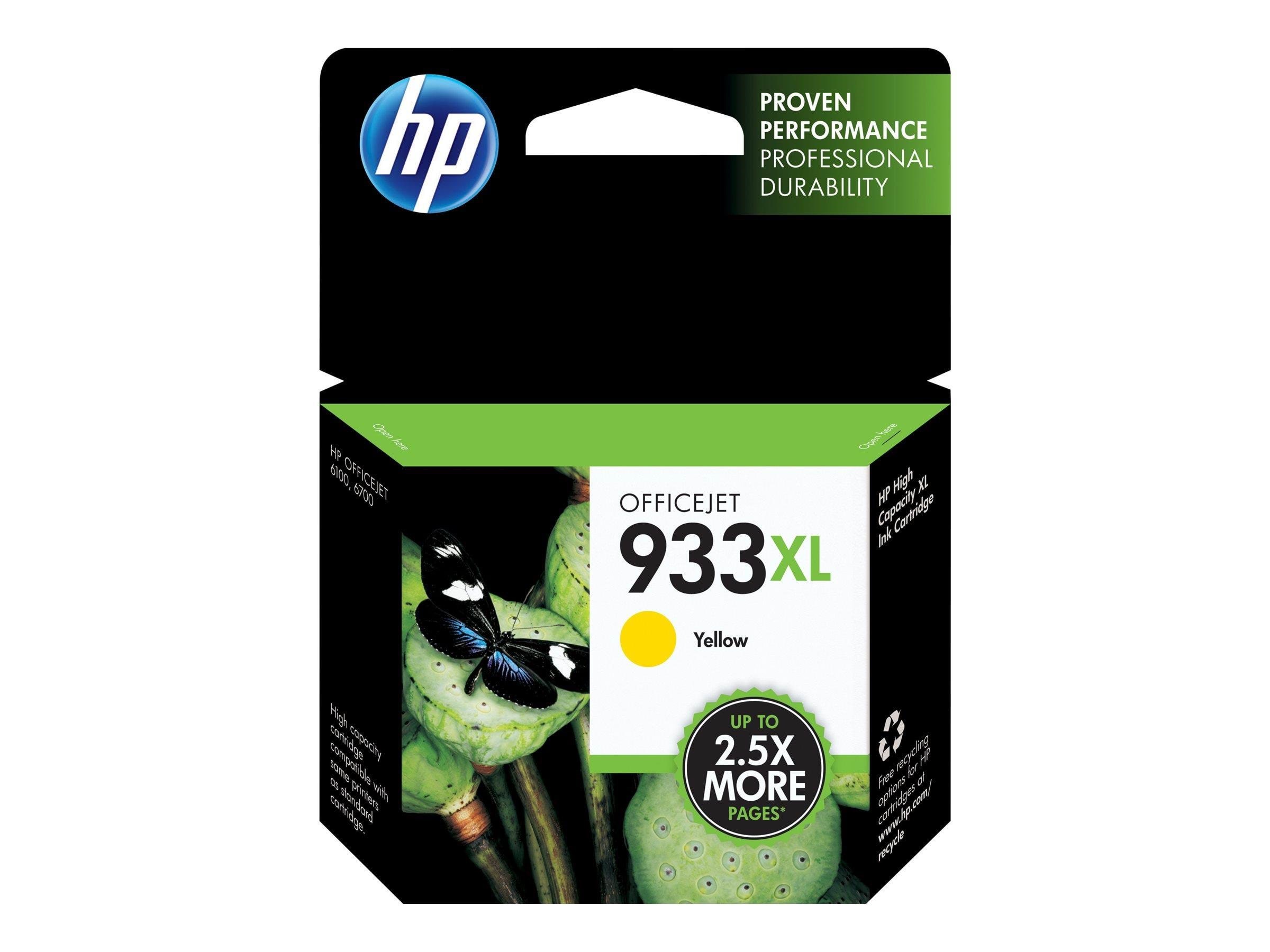 HP 933XL / CN056æ High Capacity Printerpatron Og Toner Gul