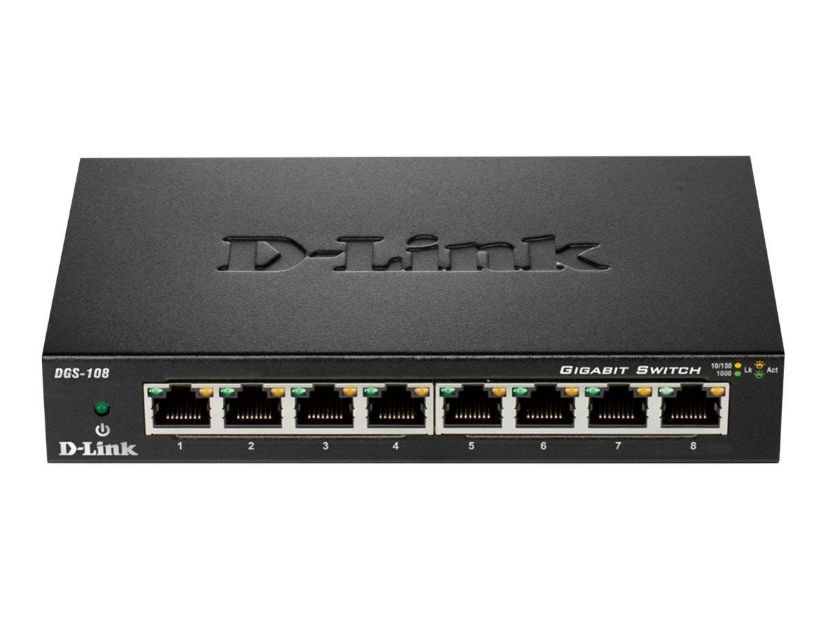 D-Link DGS-108 8-Port Gigabit Unmanaged Desktop Switch Switch DGS-108/E