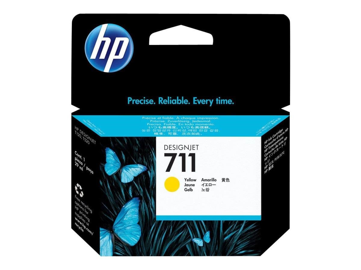 HP 711 / CZ132A Yellow Ink Printerpatron Og Toner Gul