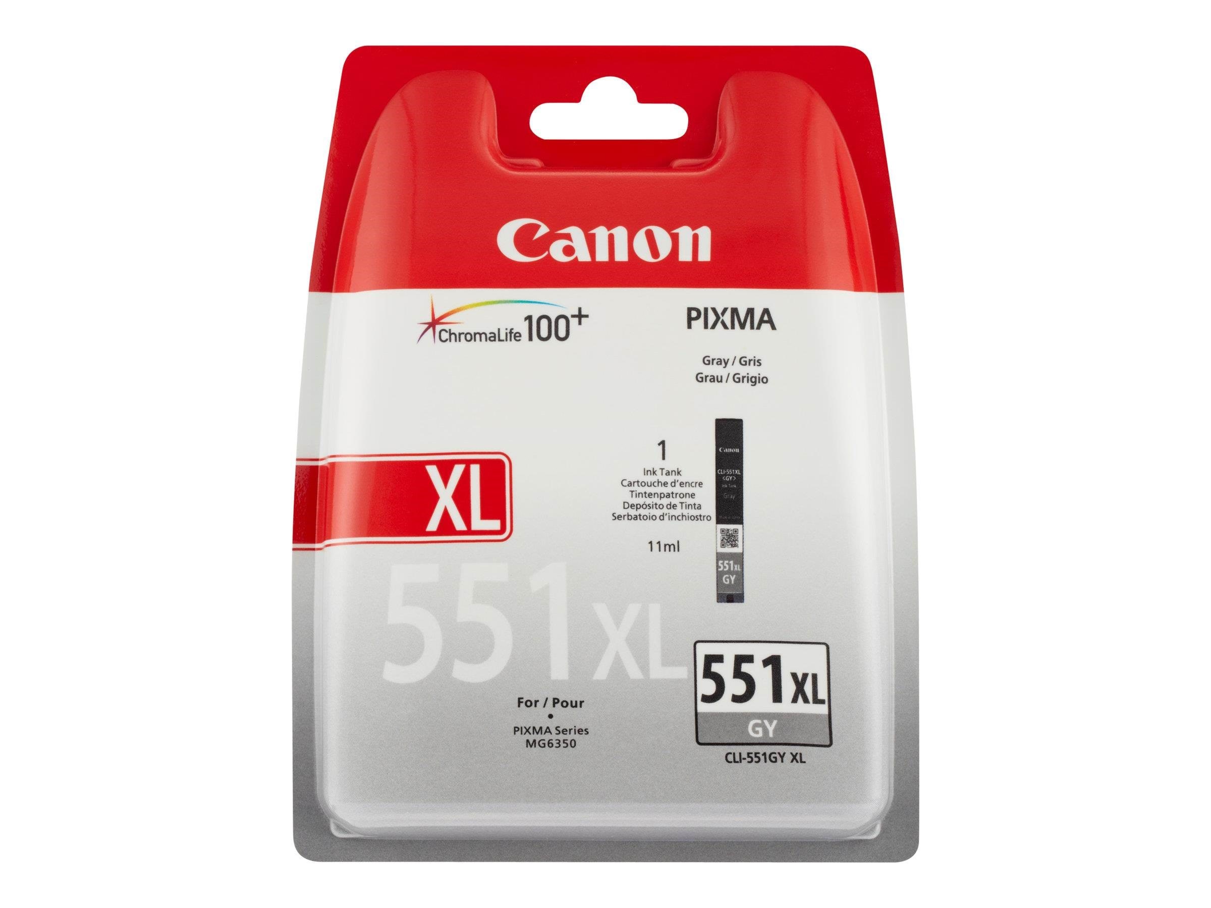 Canon CLI-551XL / 6447B001 High Grey Printerpatron Og Toner Grå