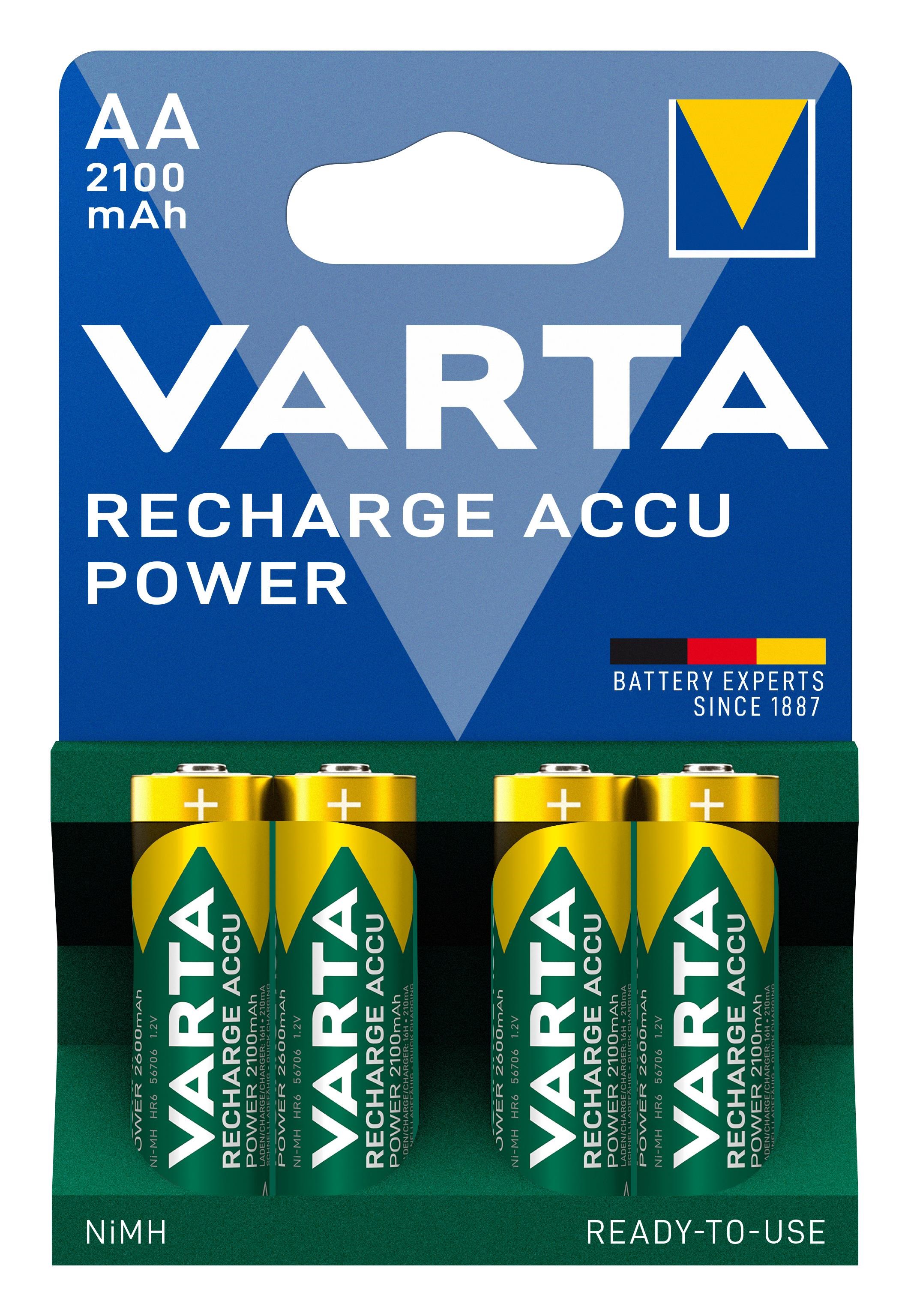 VARTA Varta Recharg. AA 2100 mAh - 4-pak Batteri 56706101404