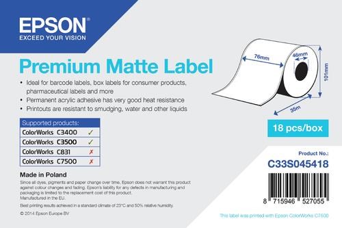 Epson Premium - Roll (7.6 cm x 35 m) Fotopapir C33S045418