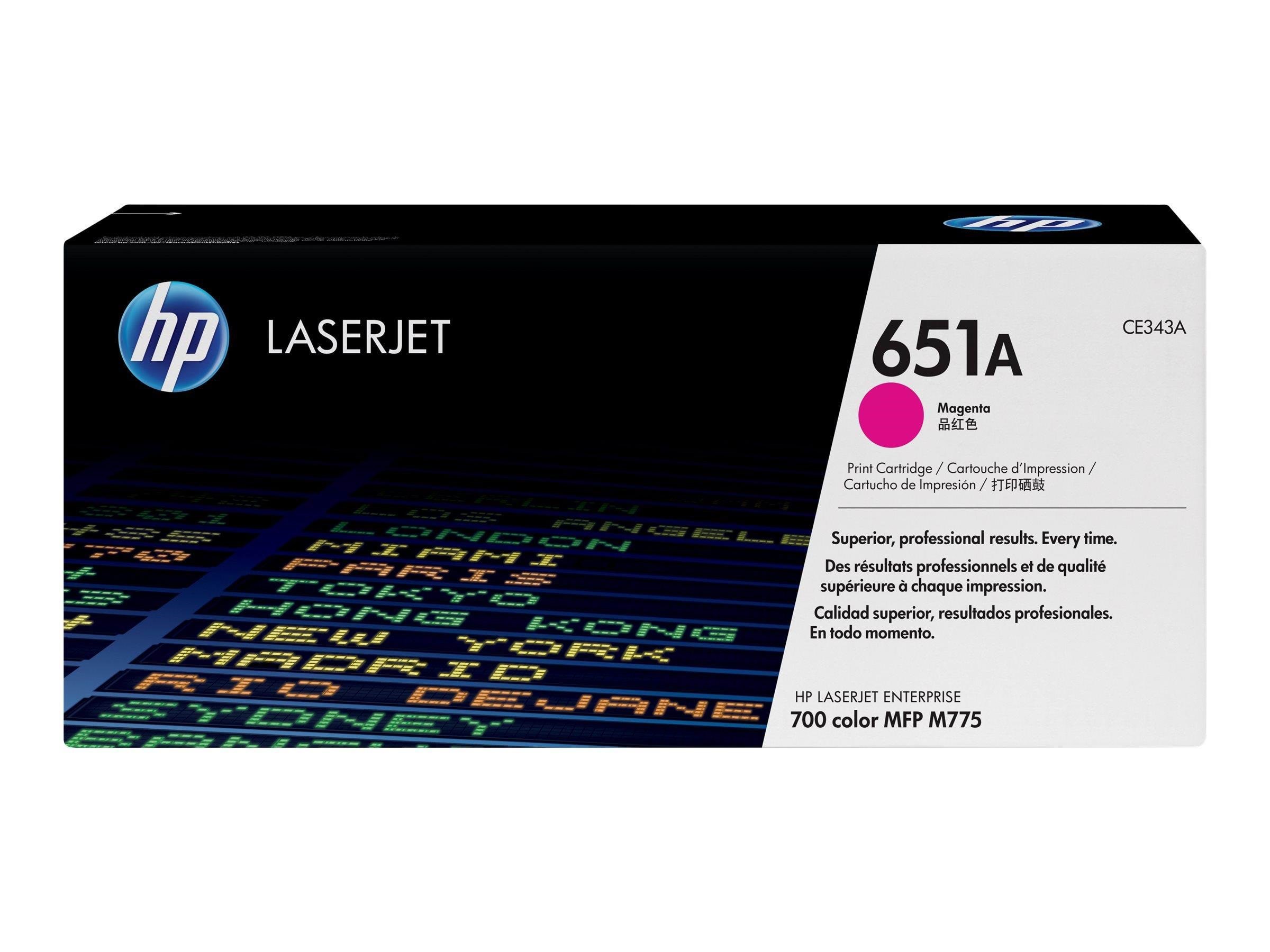HP 651A / CE343A Magenta Toner - Lasertoner Magenta Printerpatron Og Toner