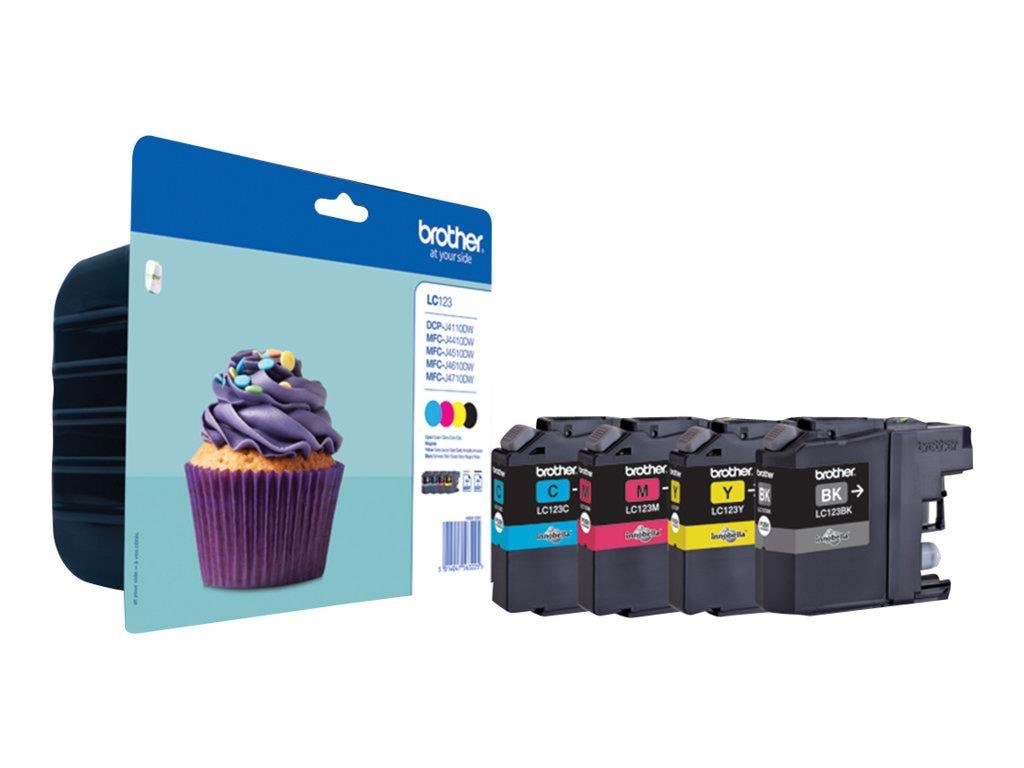 Brother LC123VALBP / LC 123VALBP 4-Pack High Capacity - Blækpatron Cyan