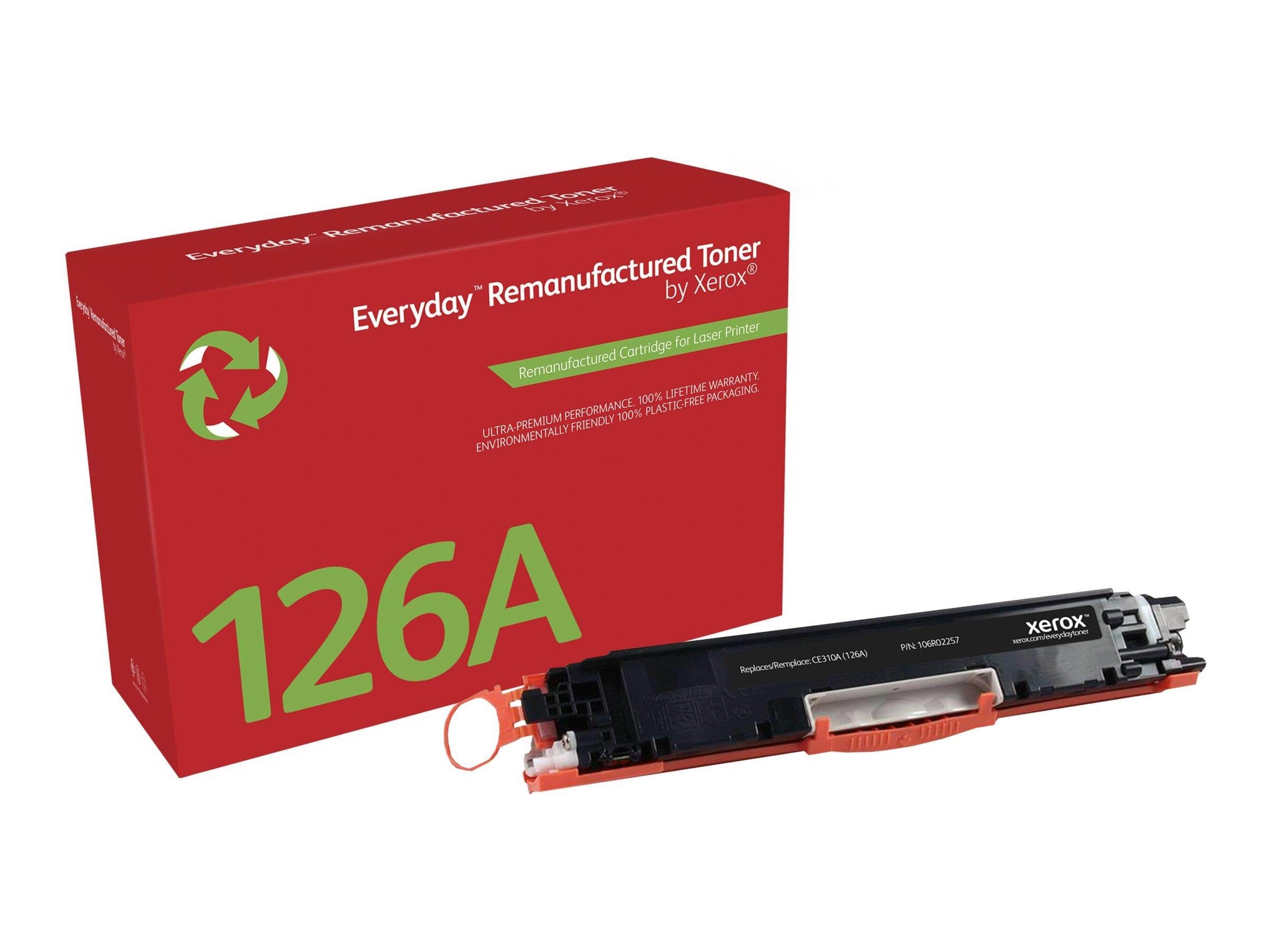 Xerox 106R02257 / Alternative to HP 126A / CE310A Black Toner Printerpatron Og Toner Sort