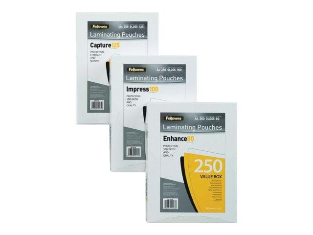 Fellowes Laminating Pouches Enhance 80 micron Laminering 5452101