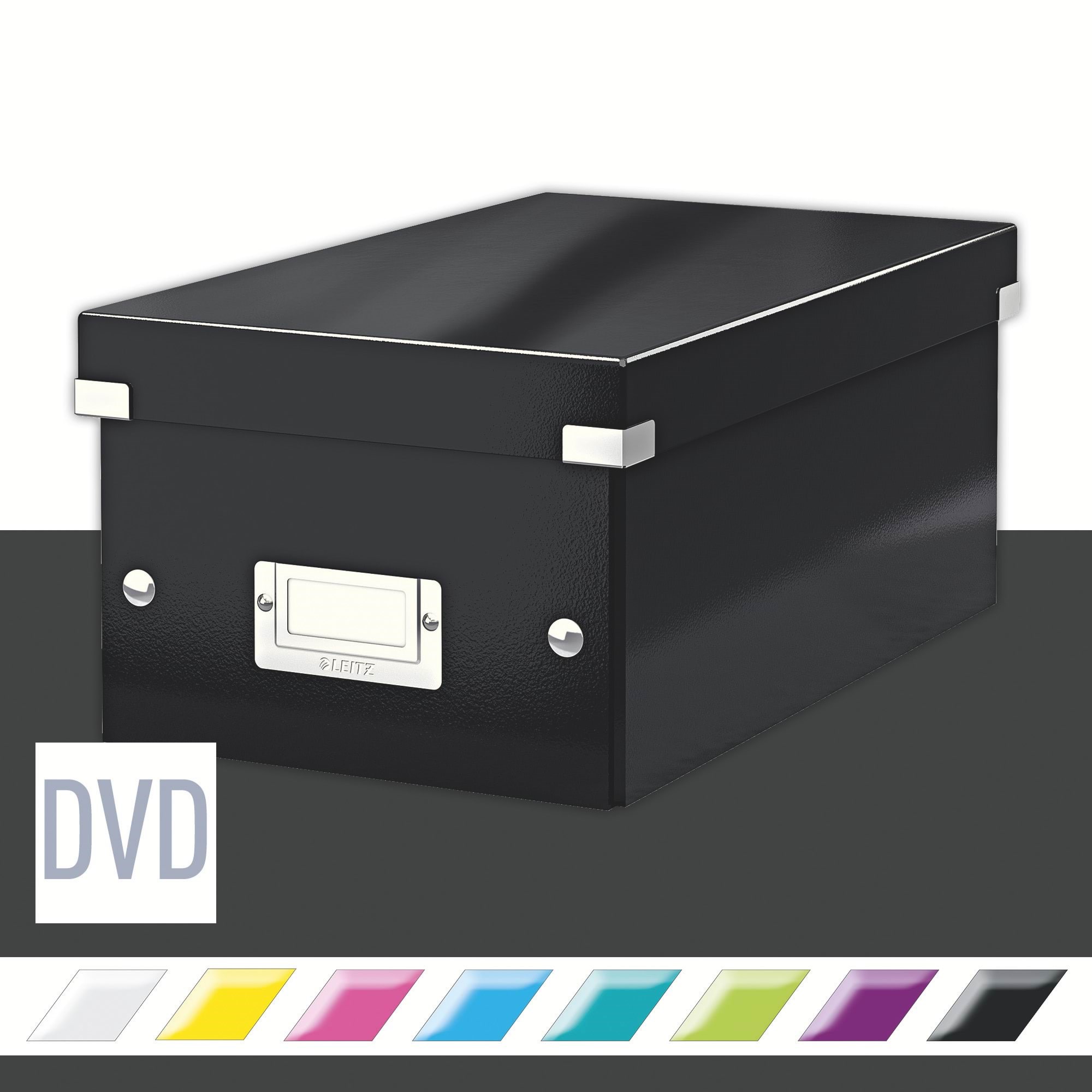 Leitz Opbevaringsboks Click & Store WOW DVD Sort Opbevaringskasse 6042-00-95