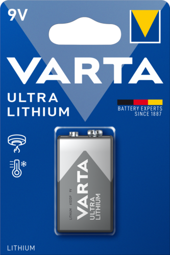VARTA Varta Ultra Lithium - 9V - 1pk. Batteri 6122301401