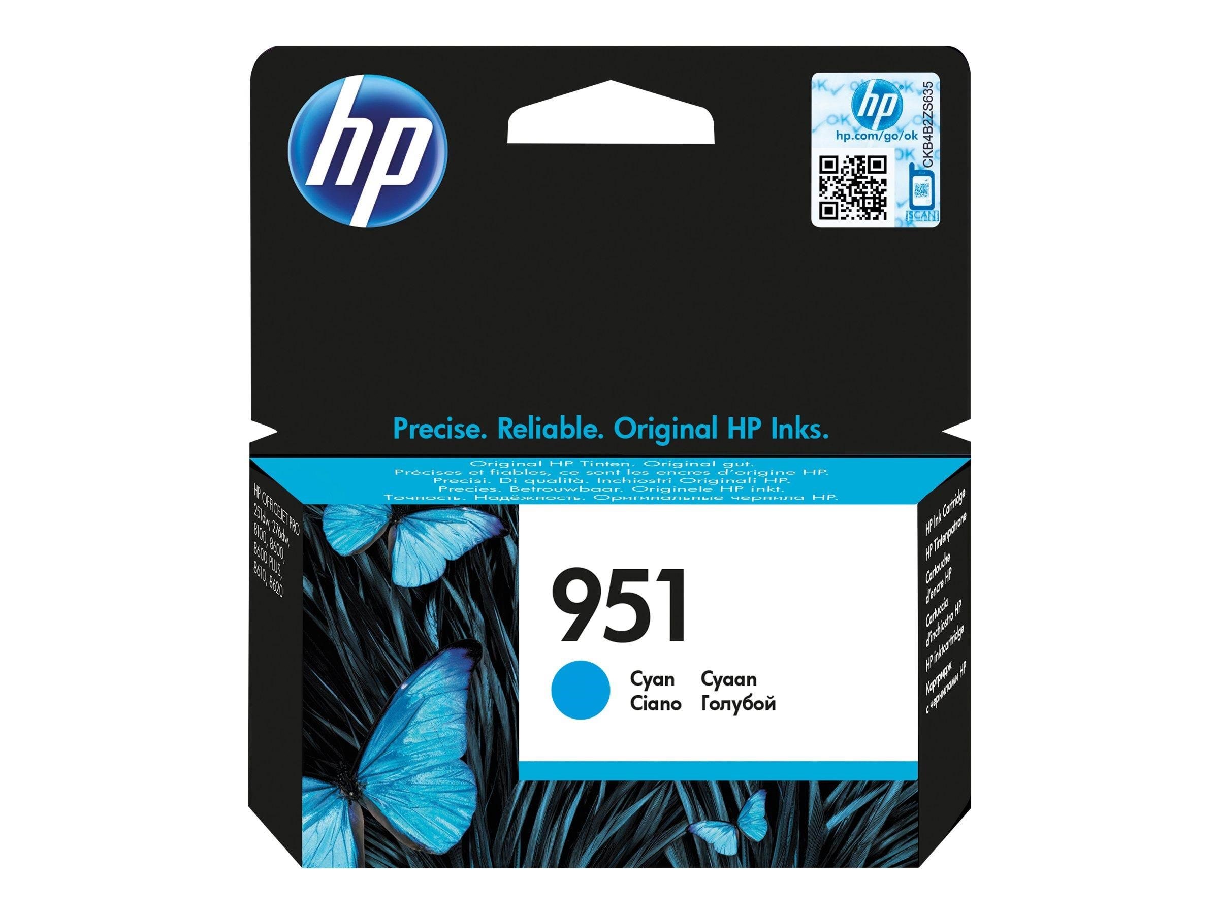 HP 951 / CN050AE Cyan Ink Printerpatron Og Toner