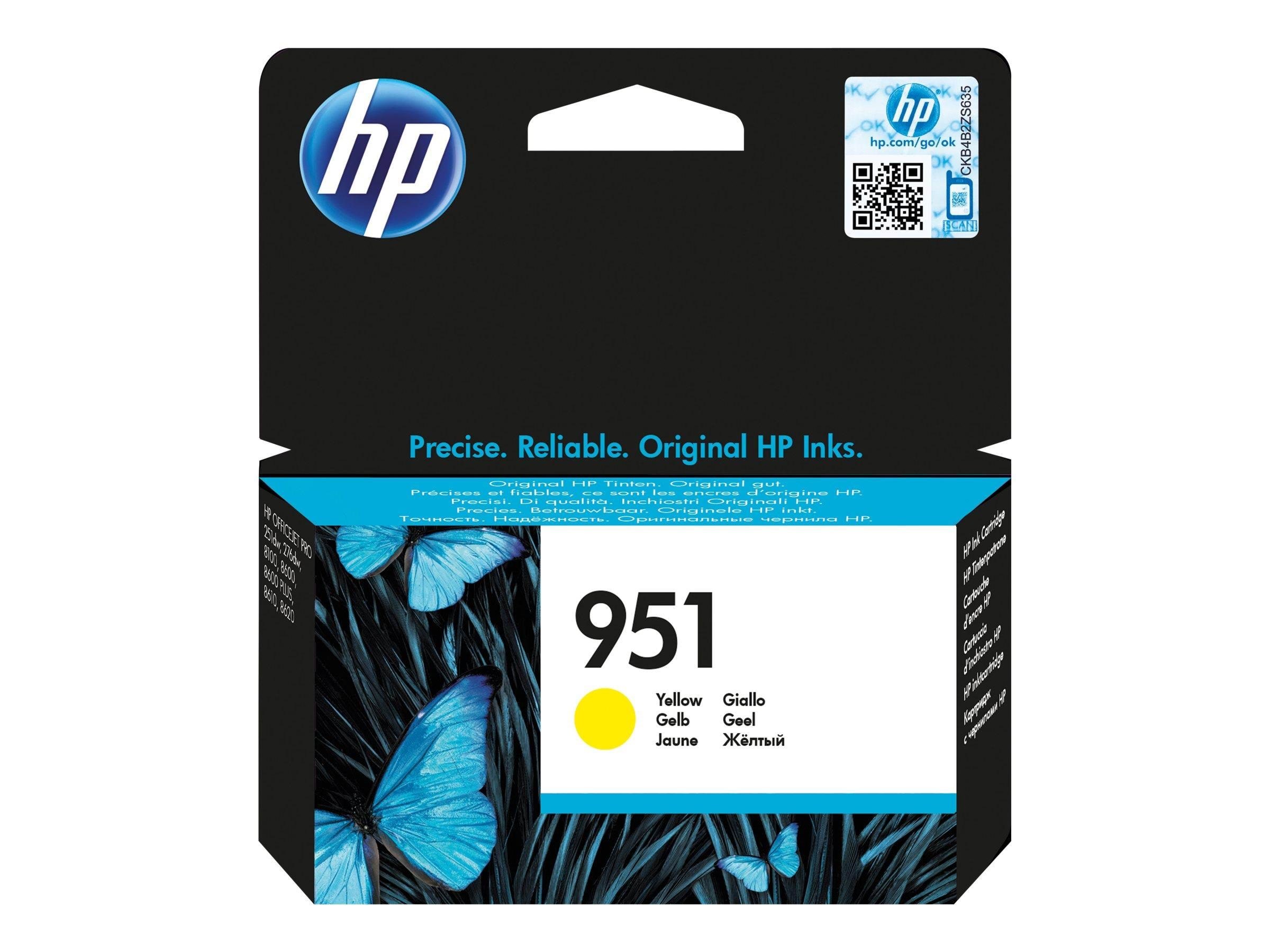 HP 951 / CN052æ Yellow Ink Printerpatron Og Toner Gul