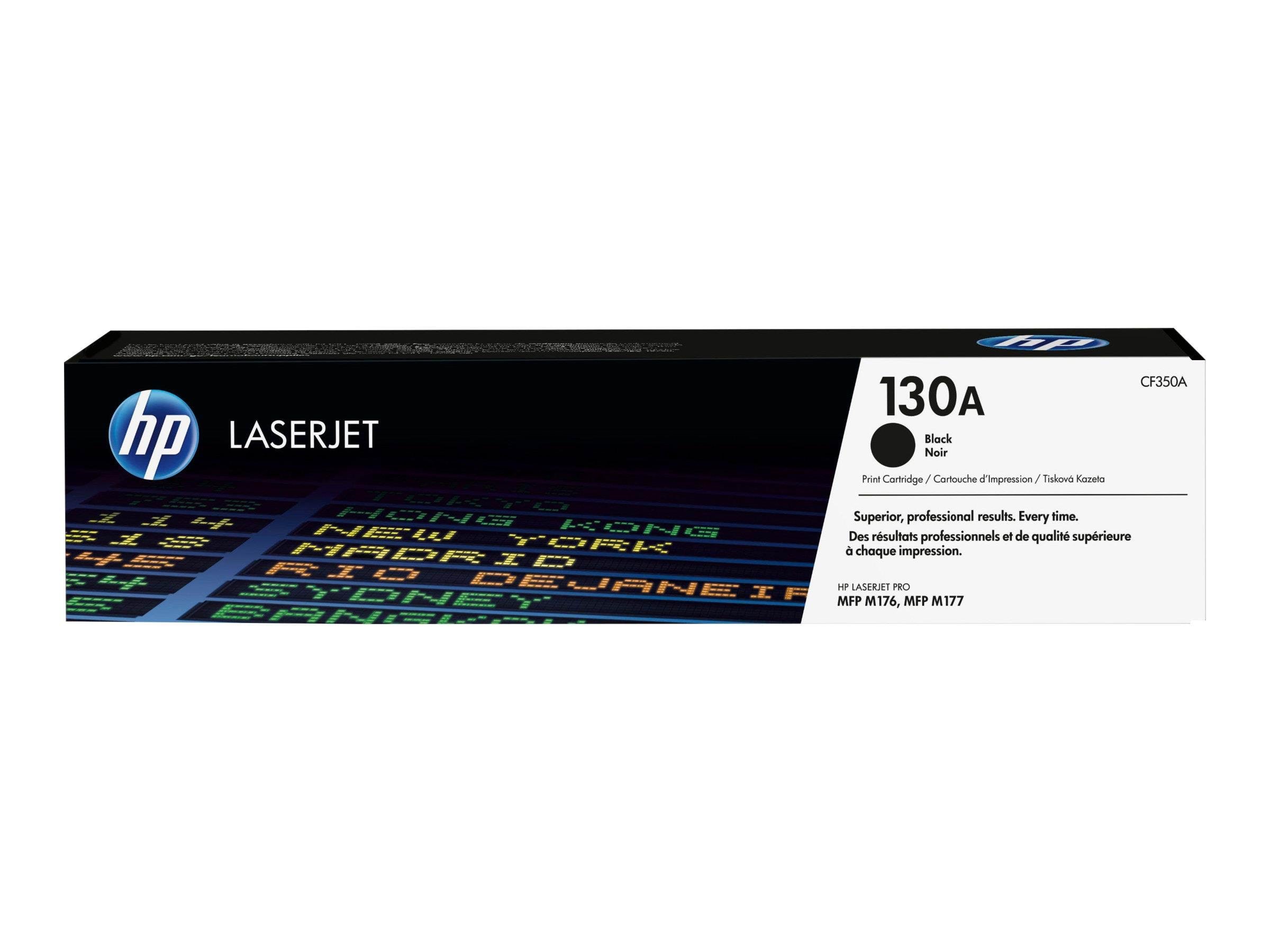 HP 130A / CF350A Black Toner Printerpatron Og Toner Sort