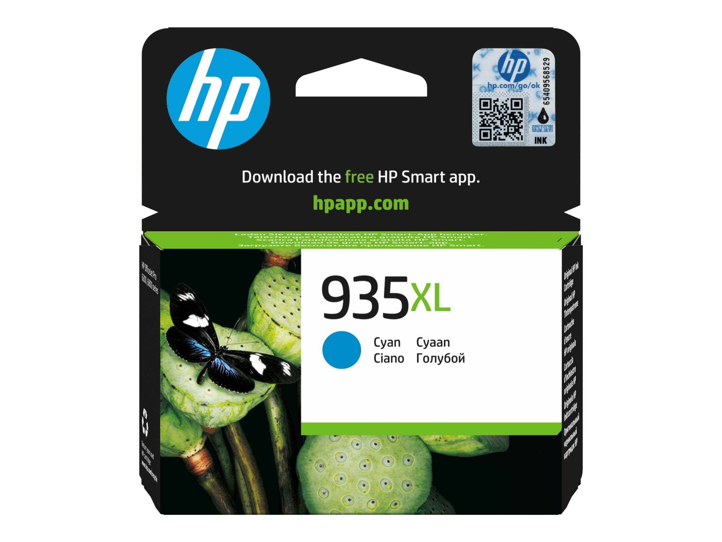 HP 935XL / C2P24æ High Capacity Cyan Ink Printerpatron Og Toner