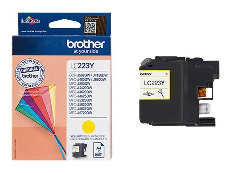 Brother LC223Y / LC 223Y Yellow Ink Printerpatron Og Toner Gul