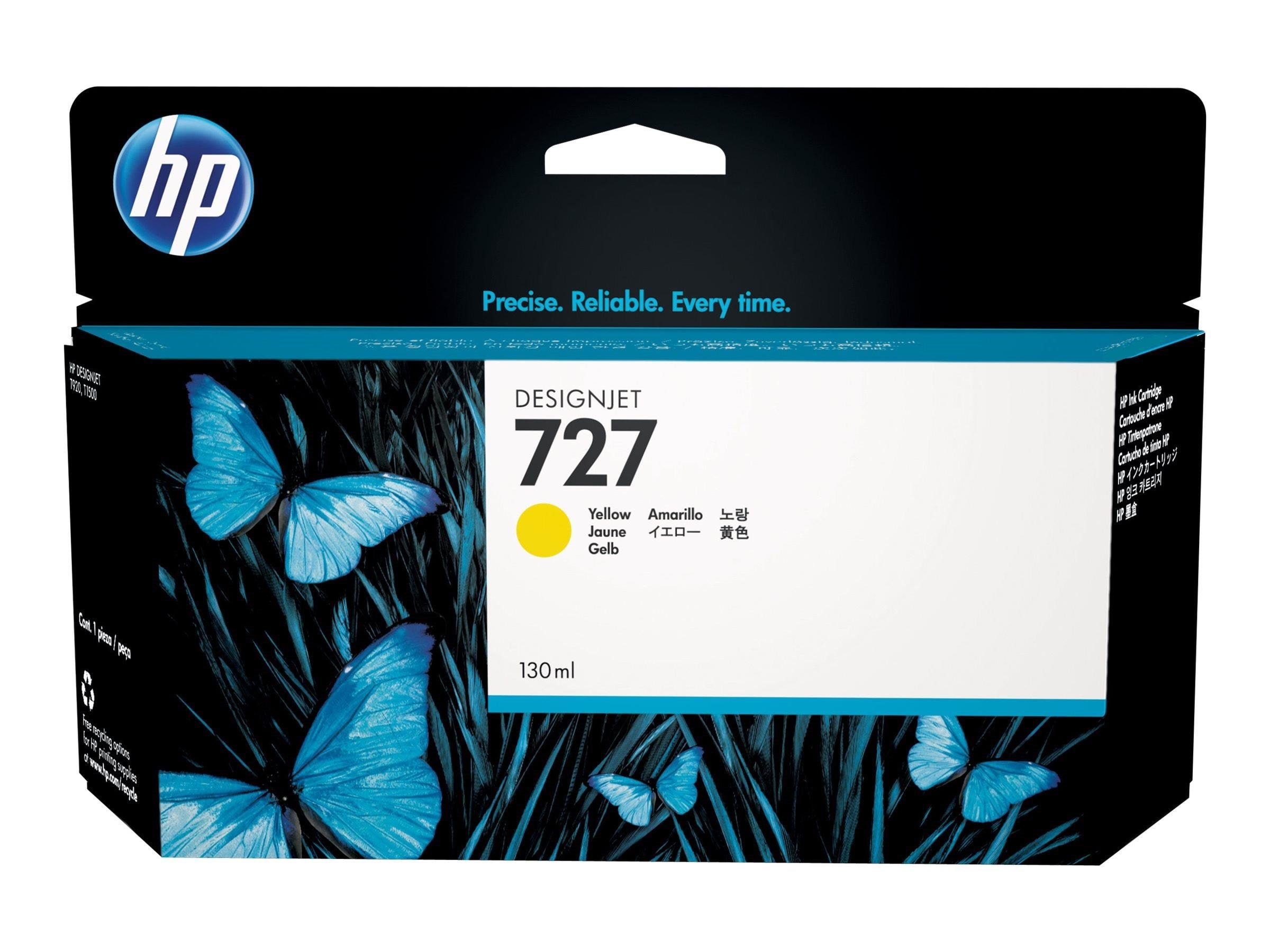 HP 727 / B3P21A Yellow Ink Printerpatron Og Toner Farve-baseret gul