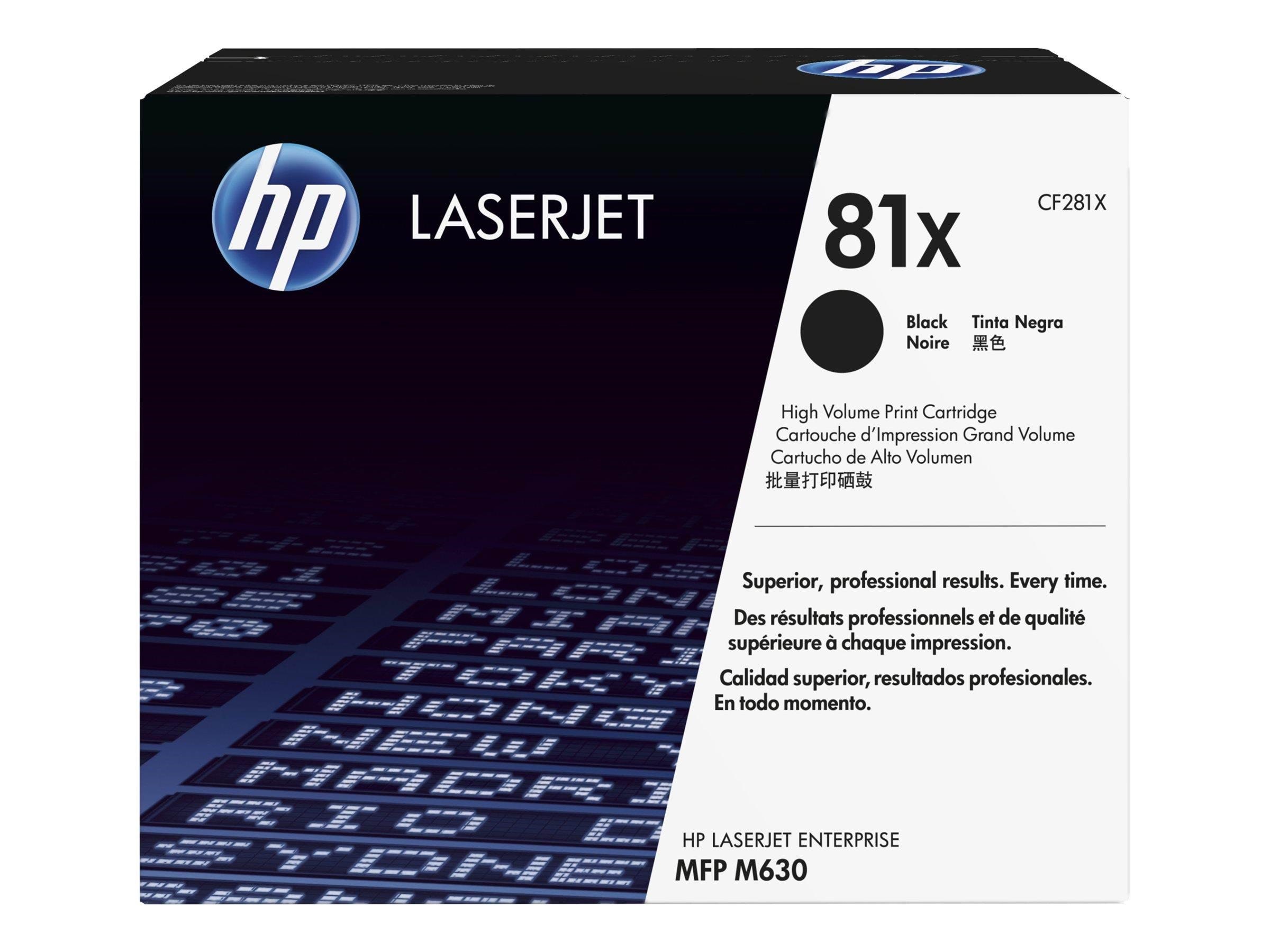 HP 81X / CF281X High Capacity Black Toner Printerpatron Og Toner Sort